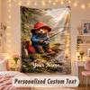 Custom Personalized Tapestry,Paddington Print Custom Name Text Wall Art Hanging for Bedroom