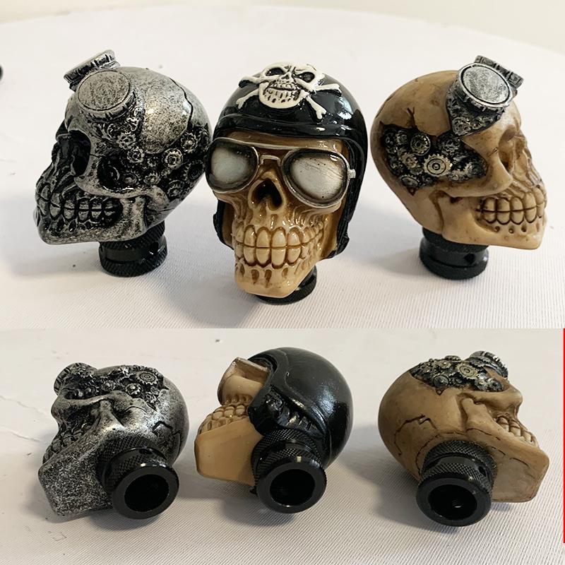 Ghost Skull Shape Head Manual Gearbox Shift Knob Big Teeth Manual Gear Stick Shifter Lever Knob for Car