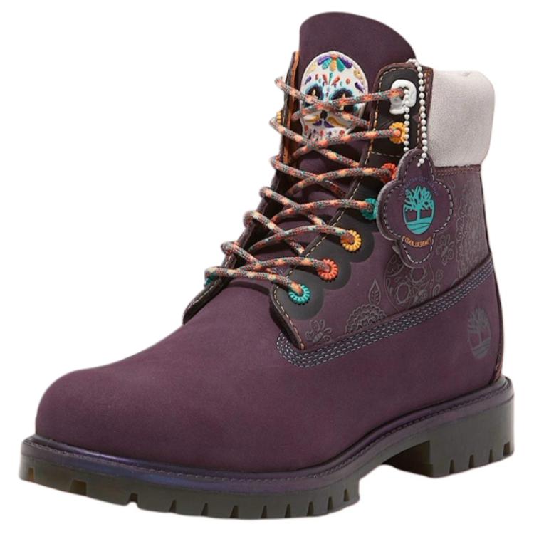 Timberland Stivale Heritage Premium Impermeabile 6 Pollici Dia De Muertos Uomo Sneakers Viola Viola Scuro TB0A41MW-EJJ