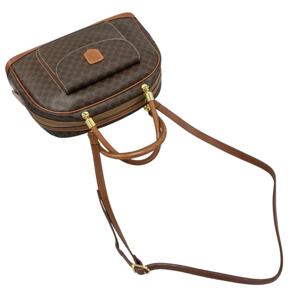 CELINE Macadam Handbag Brown Women used