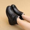 Women's Low-Top Slip-On Casual Winter Shoes with Fleece Lining and Synthetic Leather Round Toe