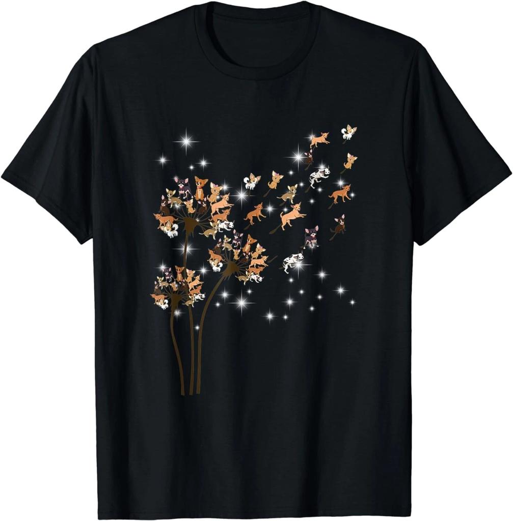 Chihuahua Flower Fly Dandelion Chihuahua Funny Dog Lover Gift Unisex T-Shirt