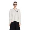 FILA Solid Color Crew Neck Pullover Long Sleeve Sweatshirt Women sweatshirt Cloud-Mushroom-White F11W319208F-WT