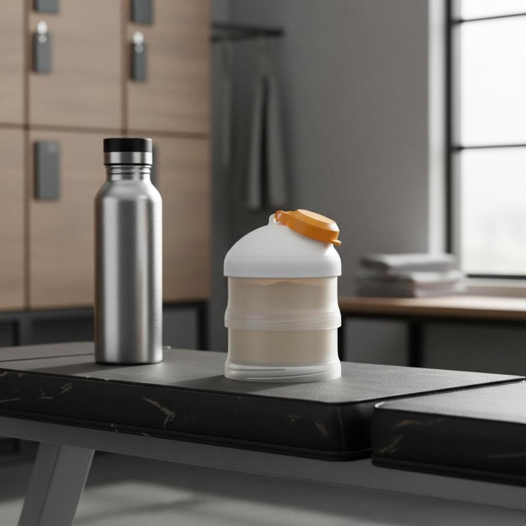 Reisebehälter für Proteinpulver Tragbarer Spender Kompakt für Büro, Fitnessstudio-Besucher