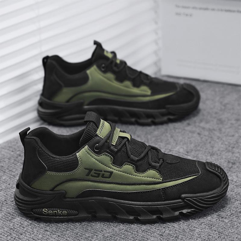 Men's Shoes Spring 2025 New Mesh Breathable Korean Version Ins Sports Shoes Lightweight and Versatile Mesh Shoes Men's Casual Shoes