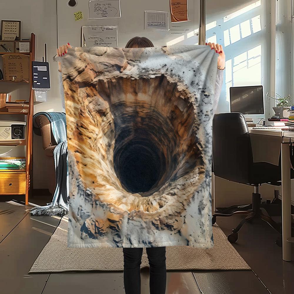 

1PC 3D visual effects Print FlAannel Blanket, High quality Comfortable for All Seasons, Home Decor, Warmth and Comfort 80cm x 120cm