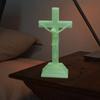 Luminous Jesus Cross Adornment Home Decor Religious Gift Retro Table Nament Wall Hanging Festive Party Supplies