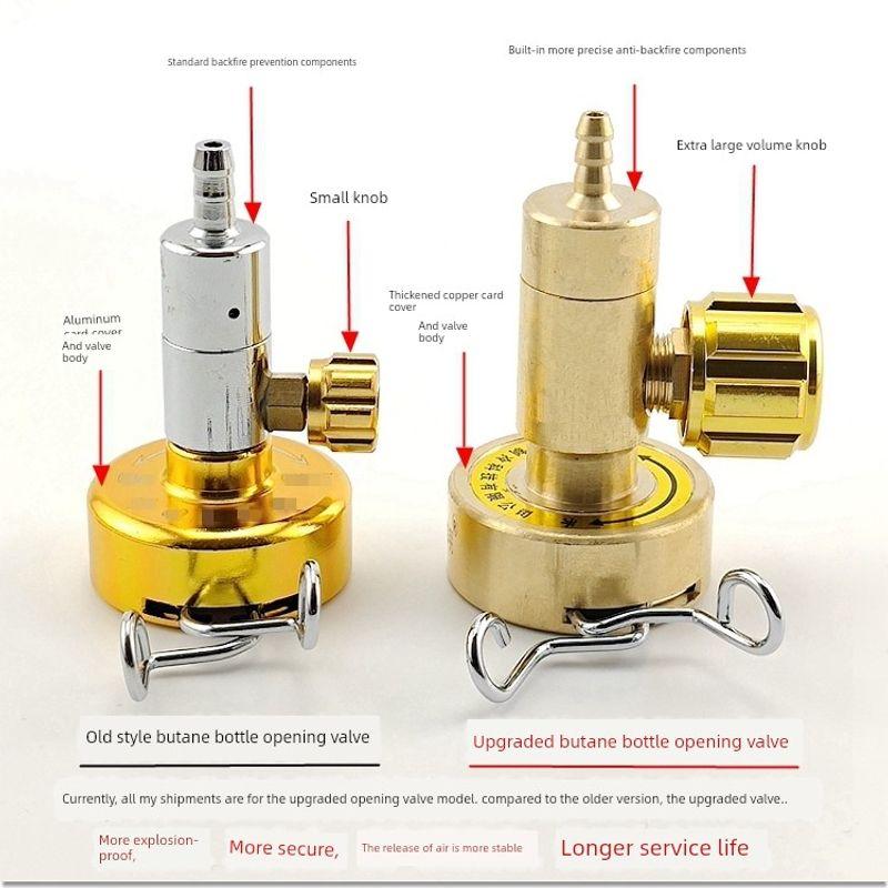 Gas Butane Bottle Quick Connector Lighter Gas Regulator Opening Valve Bottle Opener 2L Welding Torch Accessories