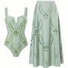 JYL-SW037 Hollow Cut One-Piece Swimsuit, Laser Cut Stylish Swimwear For Women