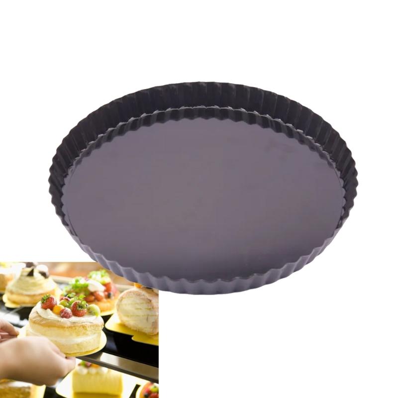 Heavy Duty Tart Pans Removable Loose Bottom Nonstick Quiches Pans Fluted Side Round Bakings Pans Tray Dishwasher Safe