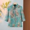 Traditional Spring & Autumn Shirt for Women Aged 60-70 - Chinese Style Elderly Mother’s Summer Top