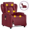 VidaXL Fauteuil de massage inclinable électrique Rouge bordeaux Tissu 3204473