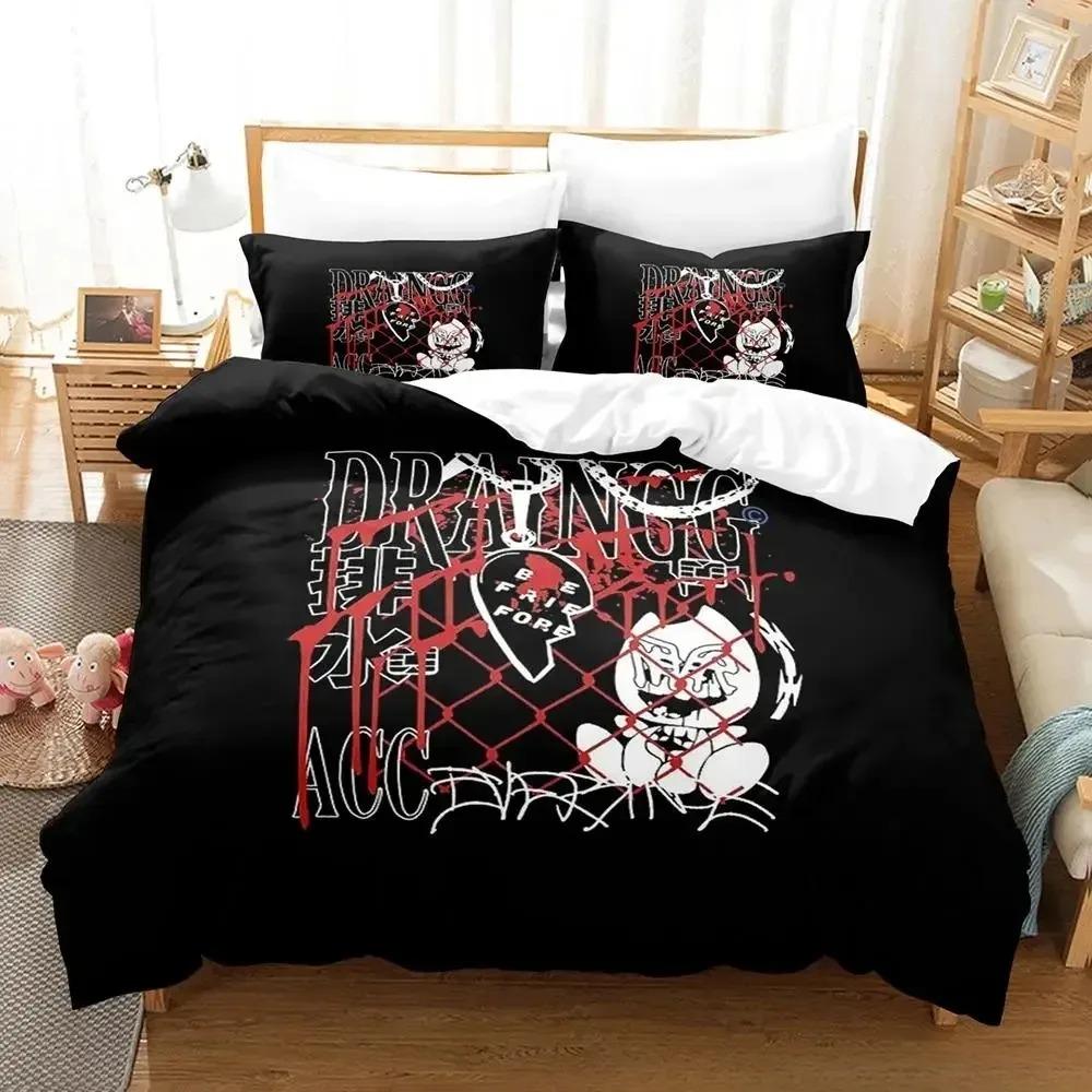 

New Drain Gang Merch DMN Beding Set Single Twin Ful Quen King-Sized Dimensionsd Dimensions Bed Linen Set Adult People Young Boys Bedrom Duvet cover 100*200cm Single