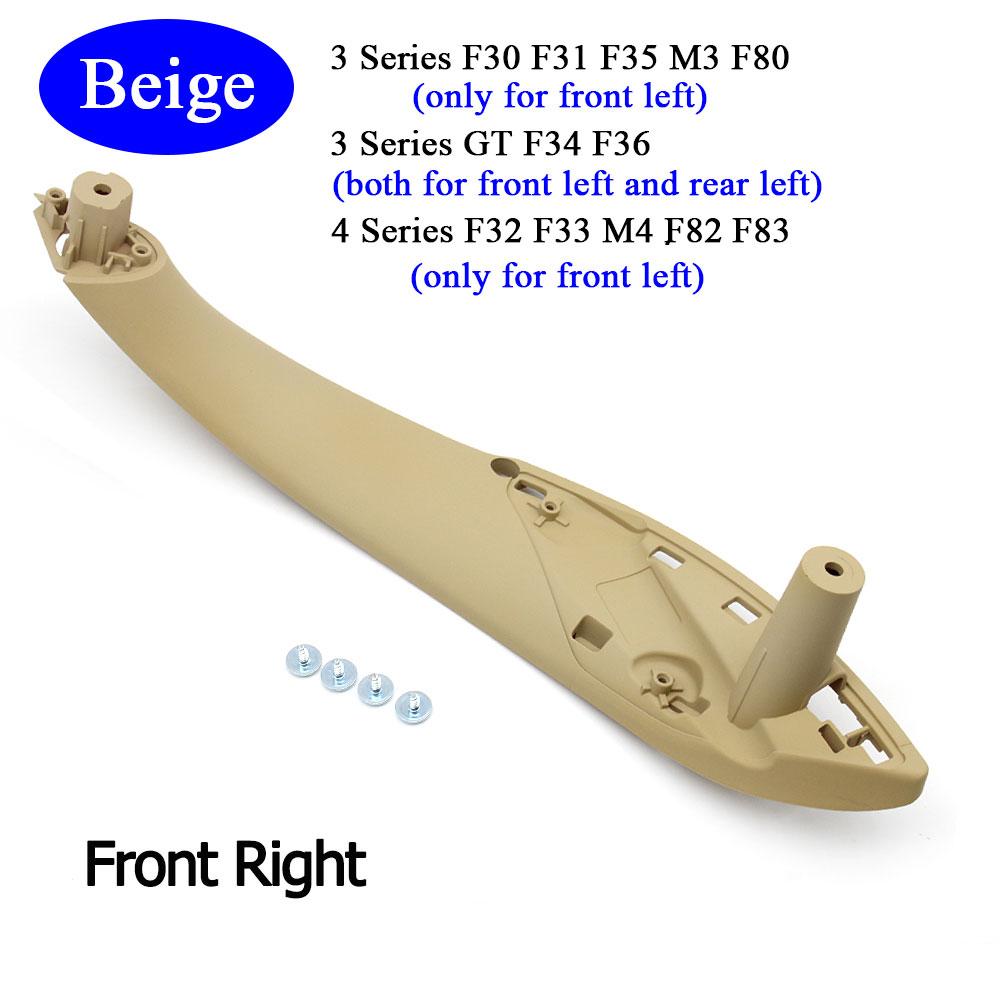 Car Accessories Interior Door Black Beige Left Right Pull Handle Trim Cover Replacement For BMW M3 M4 F30 F34 F36 F32 F33