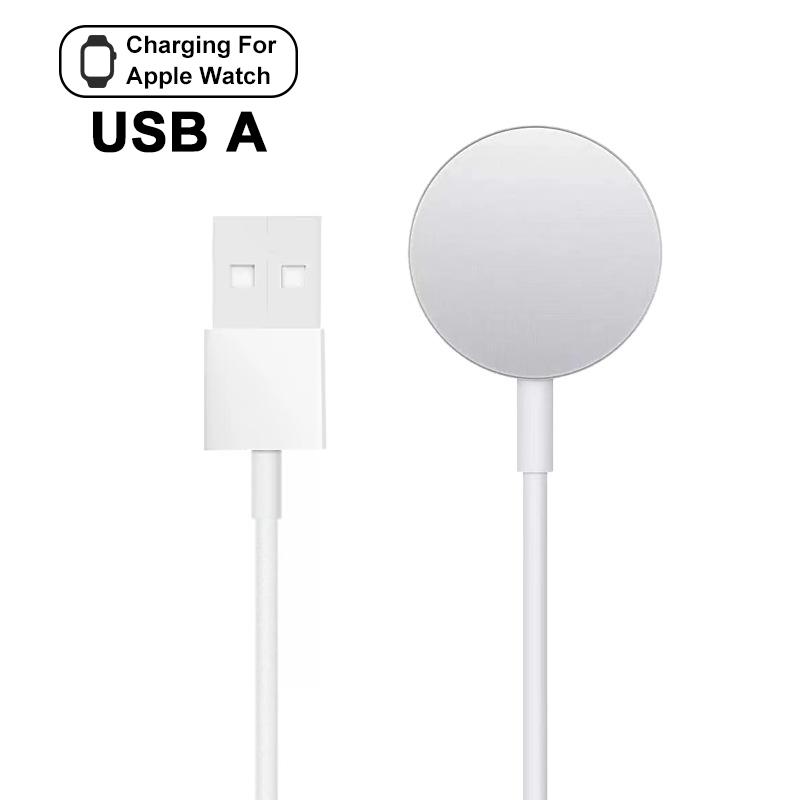Magnetisches kabelloses USB-A-Schnellladegerät für die Watch-Serie 10 9 8 7 SE, USB-Typ-C-Schnellladekabel für die iWatch Ultra-Serie