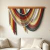 Decorazione da Parete Boho Arazzo Boemo Arte da Parete Fatta a Mano con Nappa Grande Sfondo in Corda di Cotone Intrecciata per Soggiorno Camera da Letto Asilo
