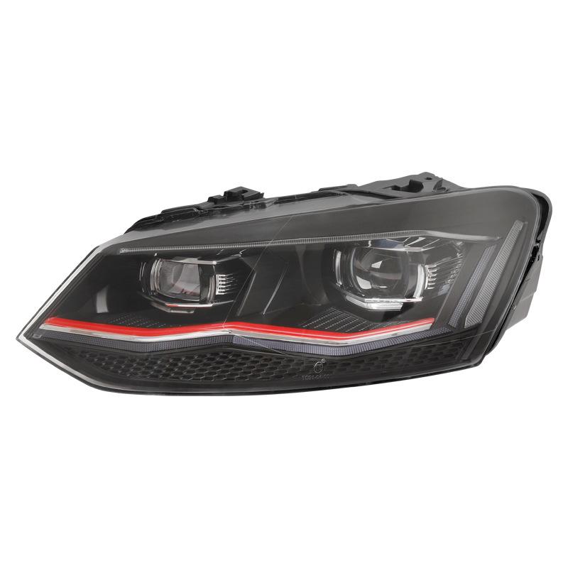 

Custom Headlight Assembly for 2011-2018 VW Polo: Dual Style, Projectors, Sequential Turn Signals Projector червоний