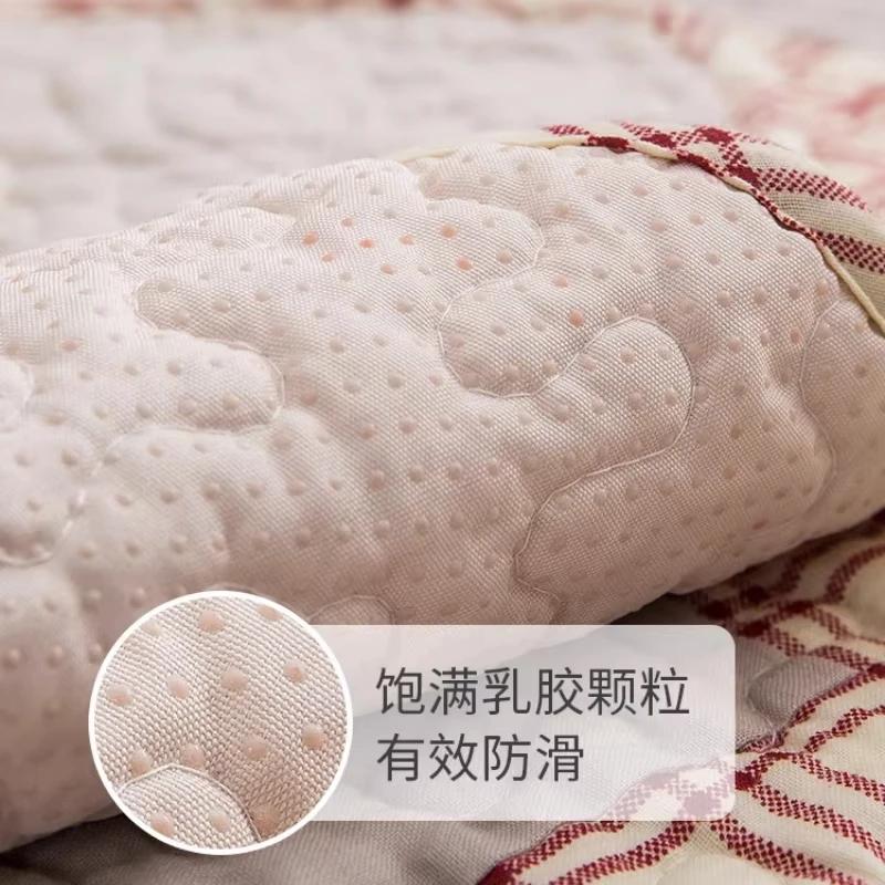 Grid Quilted Fabric Sofa Cover Slip Resistant Slipcover Printing Seat Cushion Sofa Towel Dust Cover Towel Couch For Living Room