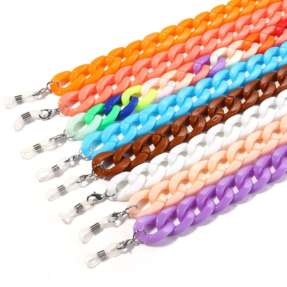 Fashion Colorful Acrylic Glasses Chain Face Mask Lanyard Chains For Women Men Neck Holder Anti-Lost Sunglasses Straps Cord
