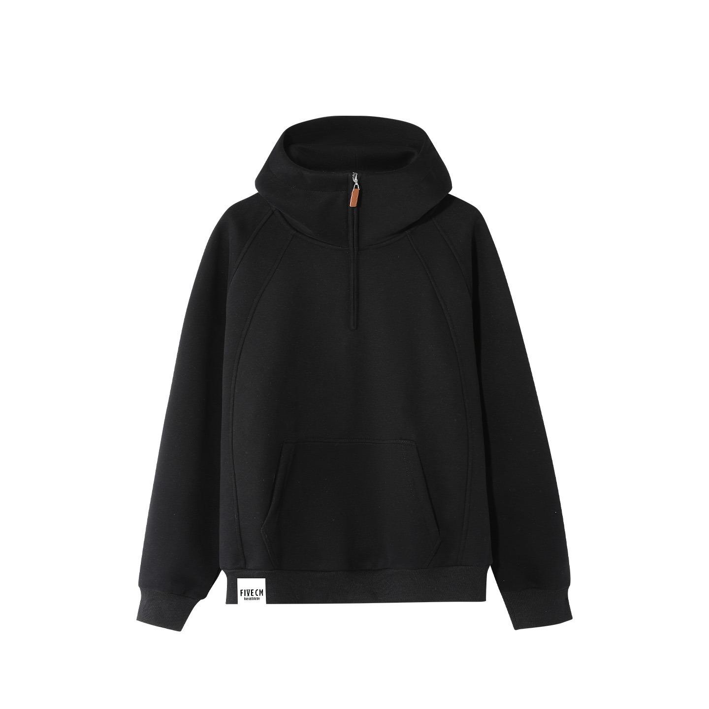 Men s Air Layer Double Zipper Trendy Loose Fit Hoodie 3XL