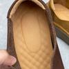 Johnature Vintage Handmade Genuine Leather Loafers Round Toe Thick Soled Cowhide Women's Slip-on Shoes