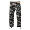 Pantaloni de camuflaj pentru bărbați la modă Pantaloni casual cu buzunare multiple Pantaloni lungi subțiri pentru bărbați sute de pantaloni largi drepti