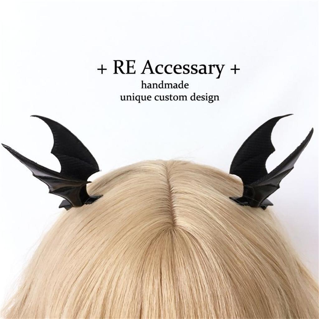 Devil Wing Hair Clip Lolita Hair Clip Black Butterfly Hair Clip Butterfly Barrettes Bat Wing Hair Clip Goth Barrettes