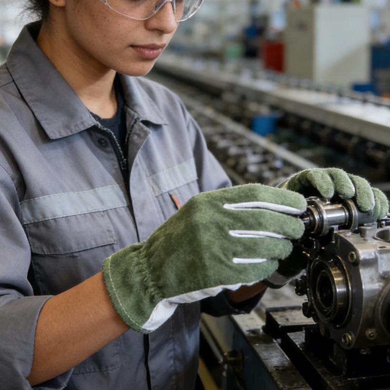 Anti-thorn Cowhide Garden Gloves: Wear-resistant, Non-slip for Outdoor Camping, BBQ, and Welding Protection