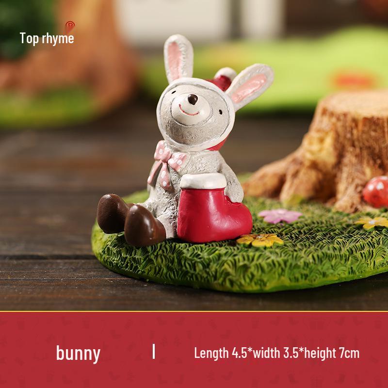 Handbemalte Harz Santa Claus Zakka Ornament für Desktop Mikro-Landschaft Dekoration