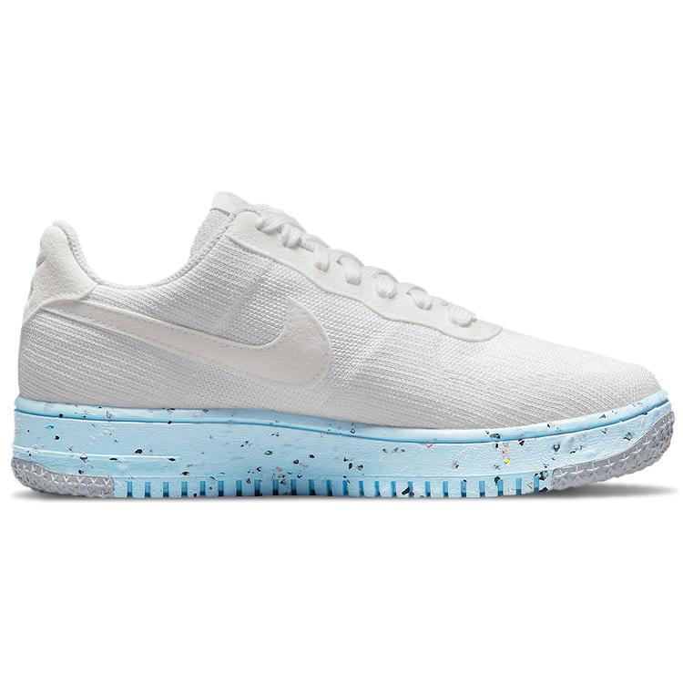 New Nike Air Force 1 Low Crater Flyknit White Ice Blue Women's DC7273-100
