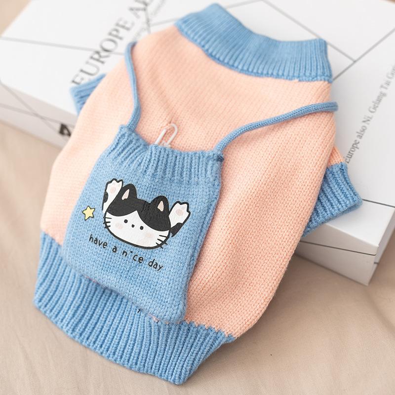 Autumn and Winter Puppy Dog Clothes Thickened Warm Sweater Teddy Bear Small Dog Cat Pet Clothes
