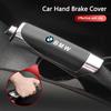 ABS+Leather Car Hand Brake Cover Handbrake Grip Protection Cap For F30 F10 E90 F20 E46 E60 E70 E39 E36 E87 X7 X3 X1 X2 X5 X6