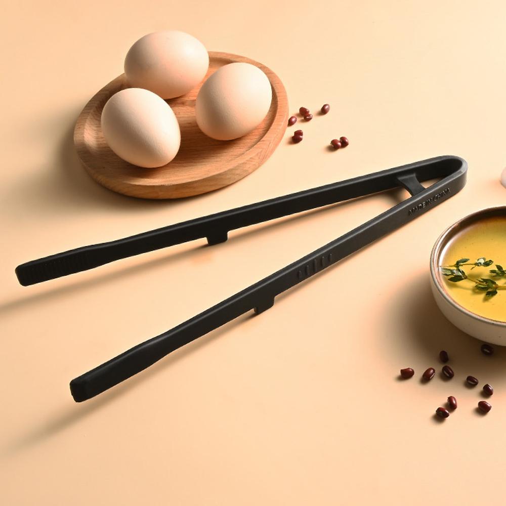 1PC Kitchen Anti-Heat Bread Tongs, High-Temperature Resistant One-Piece, Tripod Silicone Barbecue Tongs