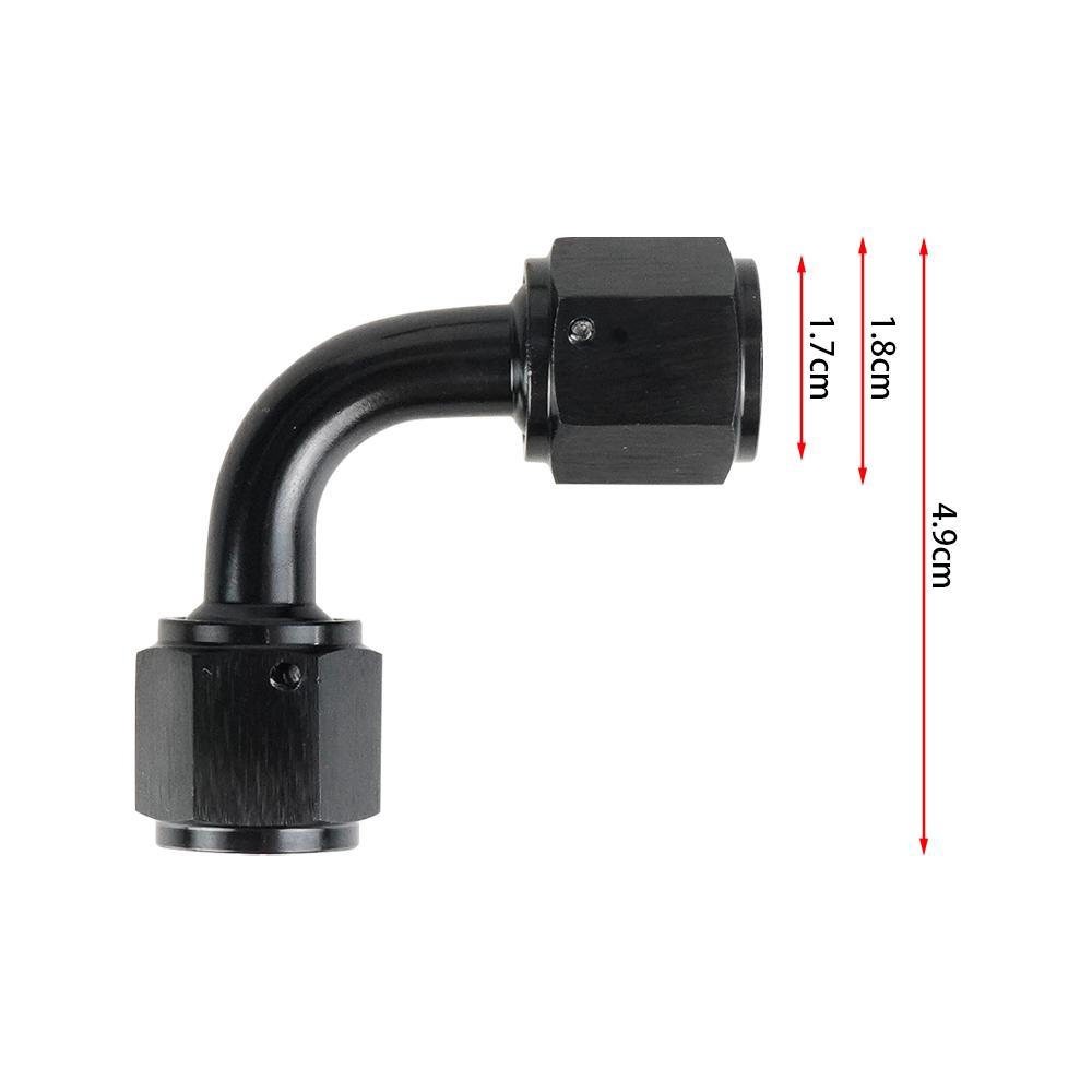 4AN 6AN 8AN 10AN Female To AN Female Union Straight 0 45 90 Degrees Swivel Hose End Fitting Adaptors Aluminum Oil Fuel Connector