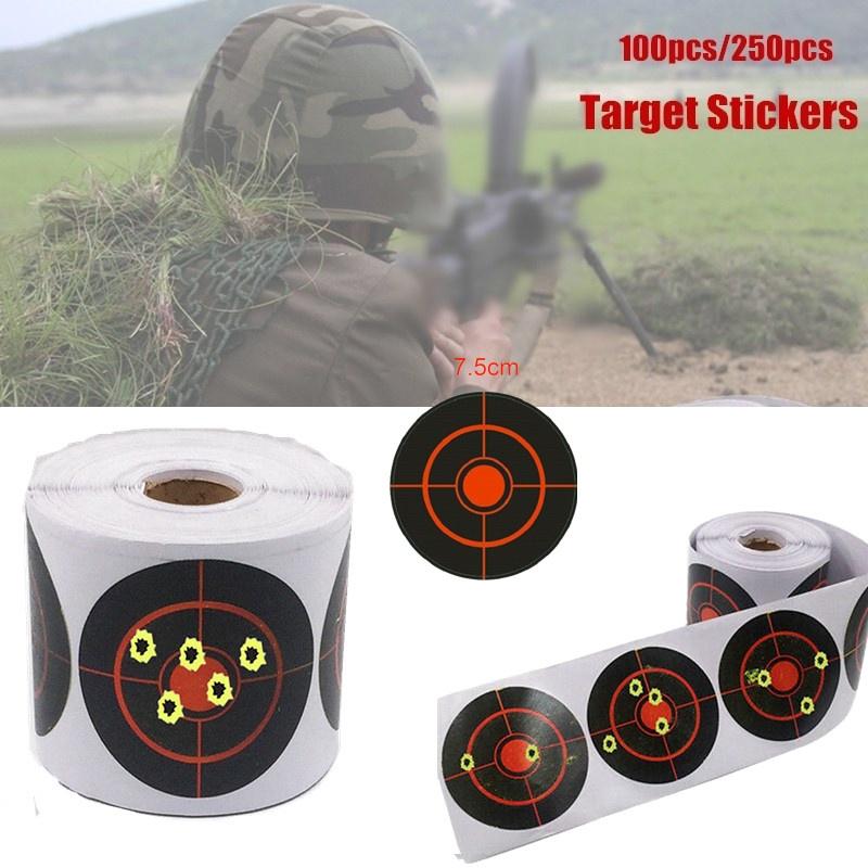 Target Sticker Record Buy 100pcs/250pcs Roll Shooting Adhesive Targets Splatter Reactive ...