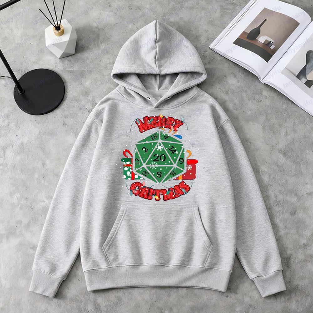 Merry Critmas DnD Game Funny Clothing Dnd Gift Hoodies Dungeons and Dragons Present Rpg Lover Apparel Men Women Streetwear
