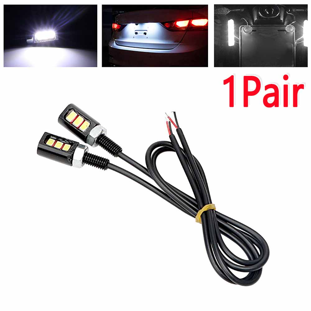 

2/4/6pcs 5630 SMD LED Car Motorcycle License Plate Lights Lamp Universal LED License Number Plate Light Accessories 12V