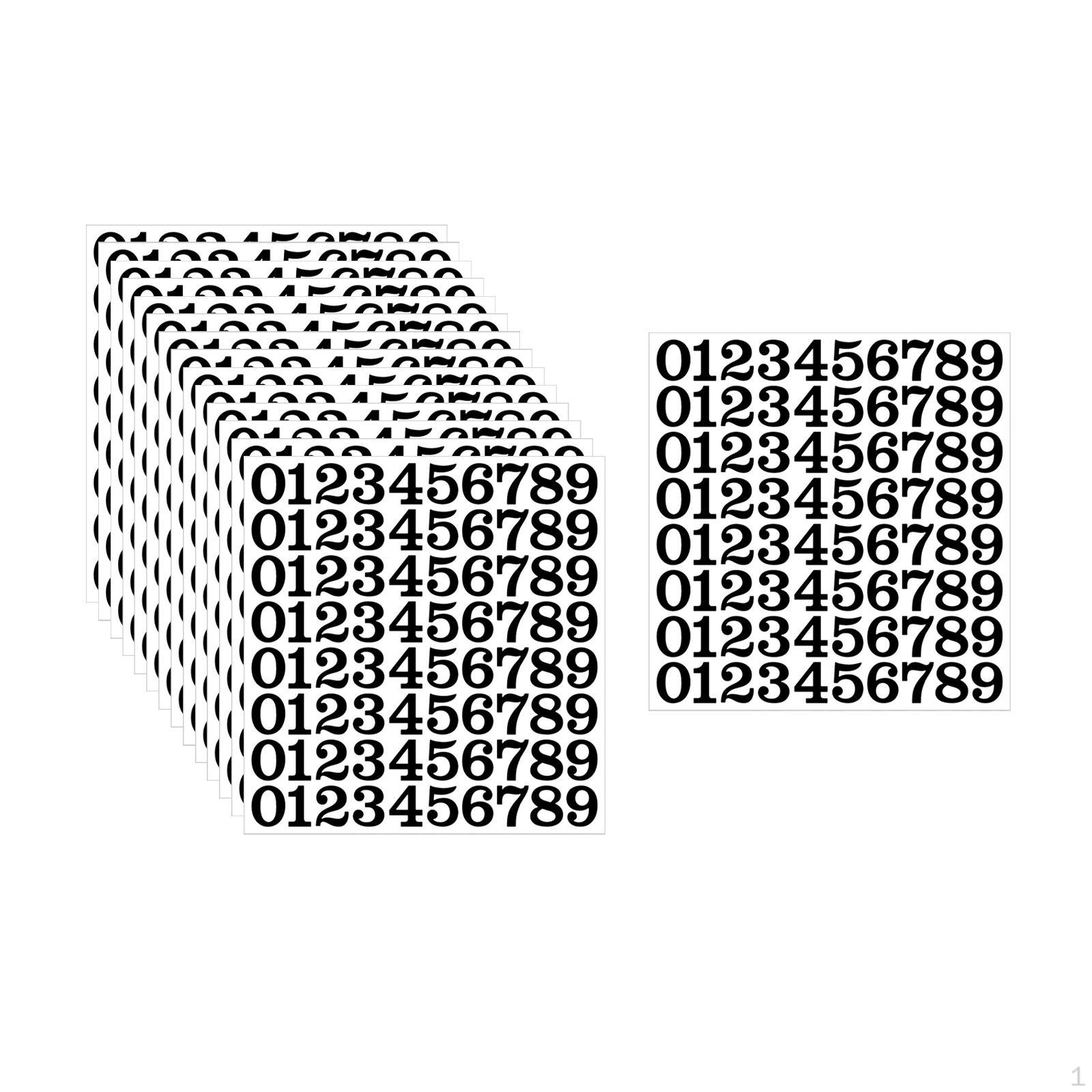 

15 Consecutive Number Stickers for Gift Wrapping, Vinyl Decor, Stickers, Signs, Black