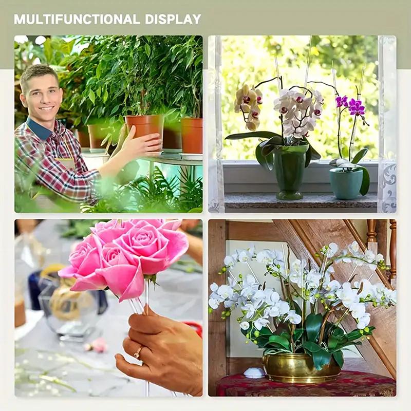 

16Pcs Transparent Acrylic Plant Stakes Garden Stakes 15.6 Inch Acrylic Orchid Stakes Stable Plant Support Gardening Plant Sticks