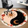 1pc Sun Moon Yin Yang Carpet, Round Non Slip Durable Large Size Office Carpet, Suitable for Office