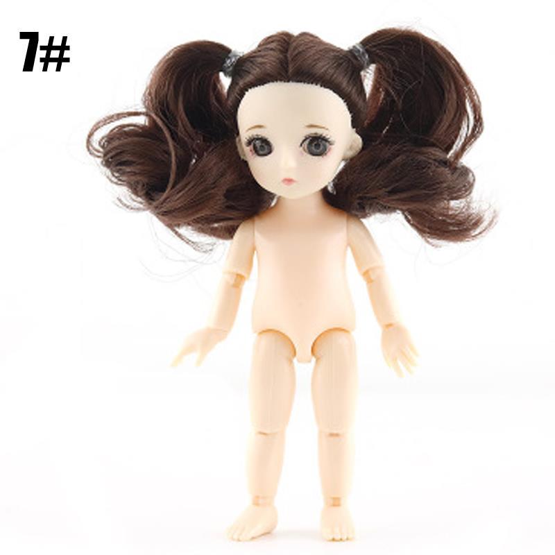 Nettes 1/12 Mini BJD Puppen Nacktes Mädchen Nackter Körper 3D Augen Spielzeug Nettes 1/12 Mini BJD Puppen Nacktes Mädchen Nackter Körper 3D Augen Spielzeug