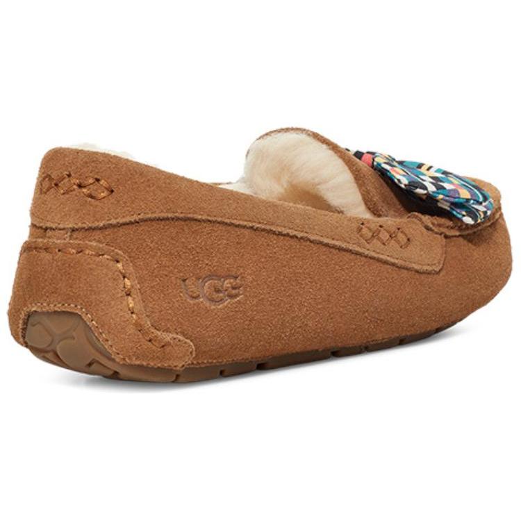 UGG Ansley Bow Slippers 'Tan Blue' Women's 1138117-CHE