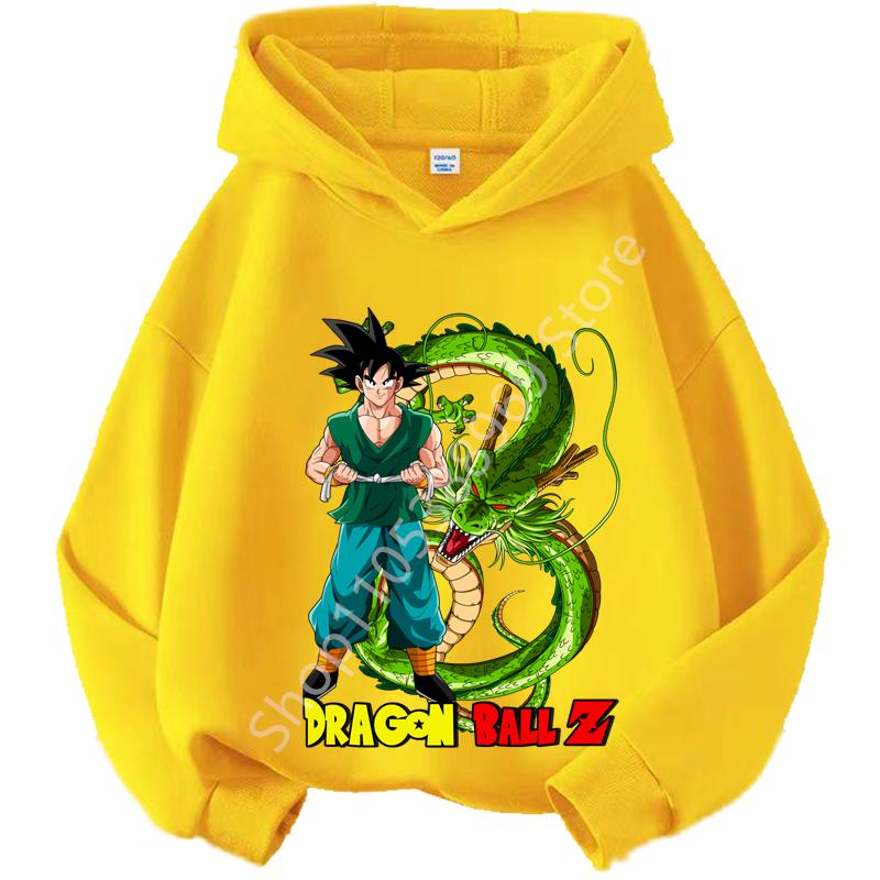 Dragon Ball Chibi Characters Kids Hoodie 100-160 Size 3-12 Years Boys Casual Sporty Children's Sweatshirt