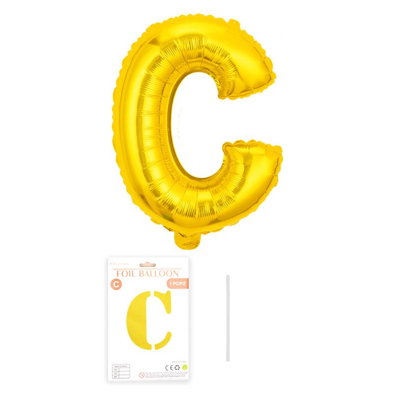 Independent Paper Card Packaging 16-Inch English Letter Aluminum Film Balloon Birthday Party Decoration Arrangement Aluminum Foil Balloon