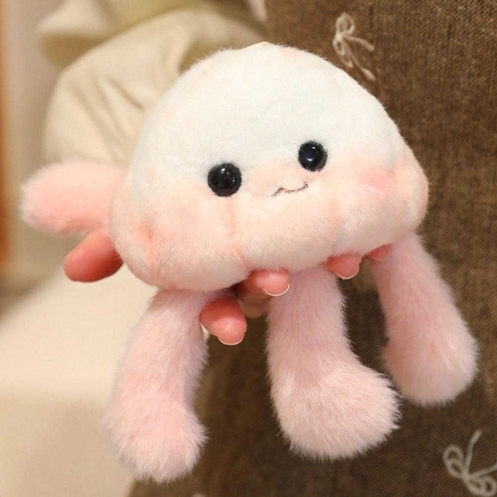 Cozy Jellyfish Plush Toy Fluffy Jellyfish Plush Keychain Jellyfish Hanging Doll Gift for Girl