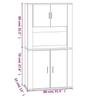 VidaXL Buffet haut Chêne fumé Bois d'ingénierie 3185356