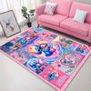 3D Stich Engel Liebe Rosa Zimmerteppich Straßenmode Teppich Schlafzimmer Wohnzimmer Fußmatte Heimdekoration Rutschfeste Fußmatten Potdemiel