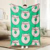 A Cozy Piggy Theme Pattern Fleece Blanket, Perfect Gift, Soft High-Definition Digital Print, All-Season! Soft, Breathable