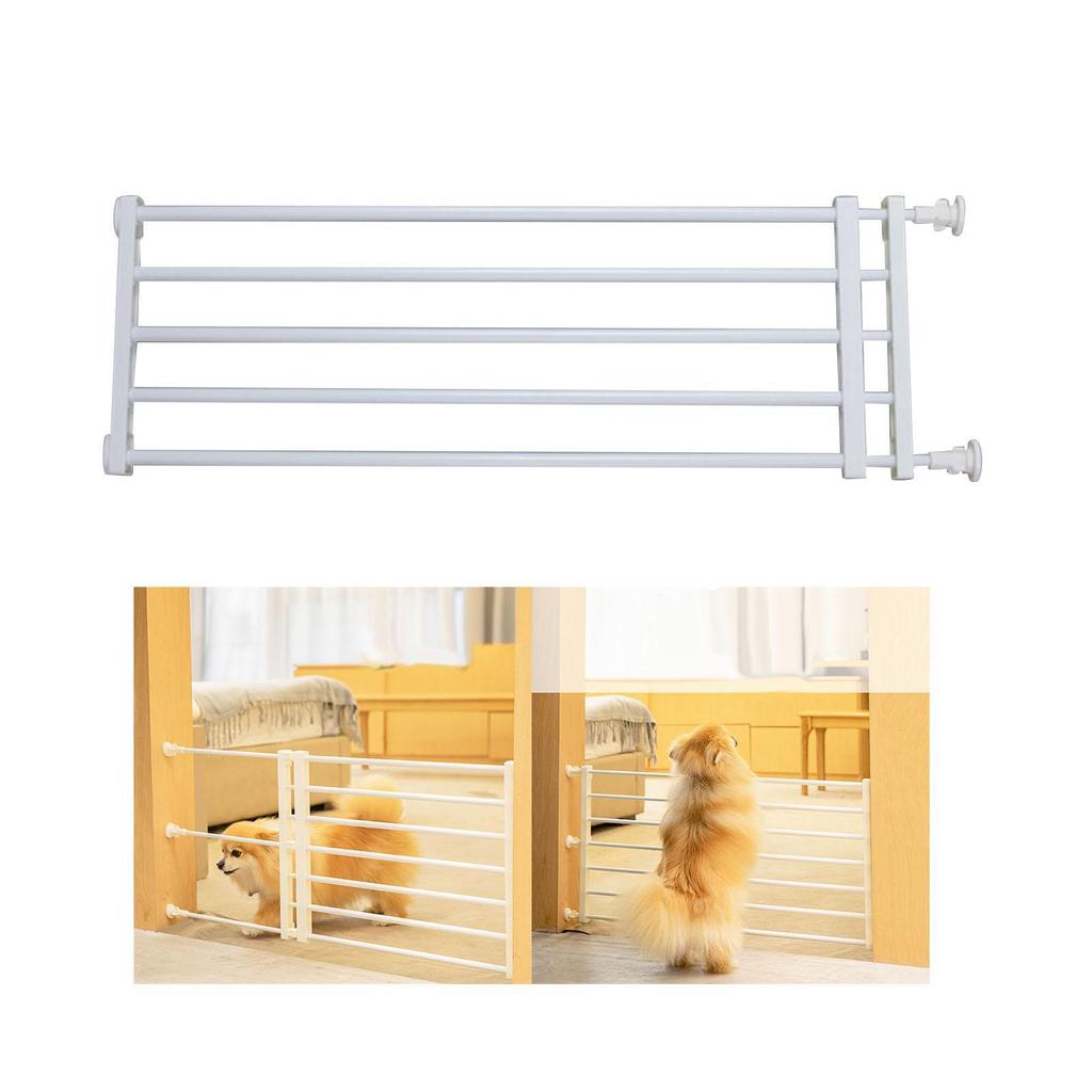 Foldable Retractable Pet Dog Gate for Child Protection Patio Garden House Adjustable Height