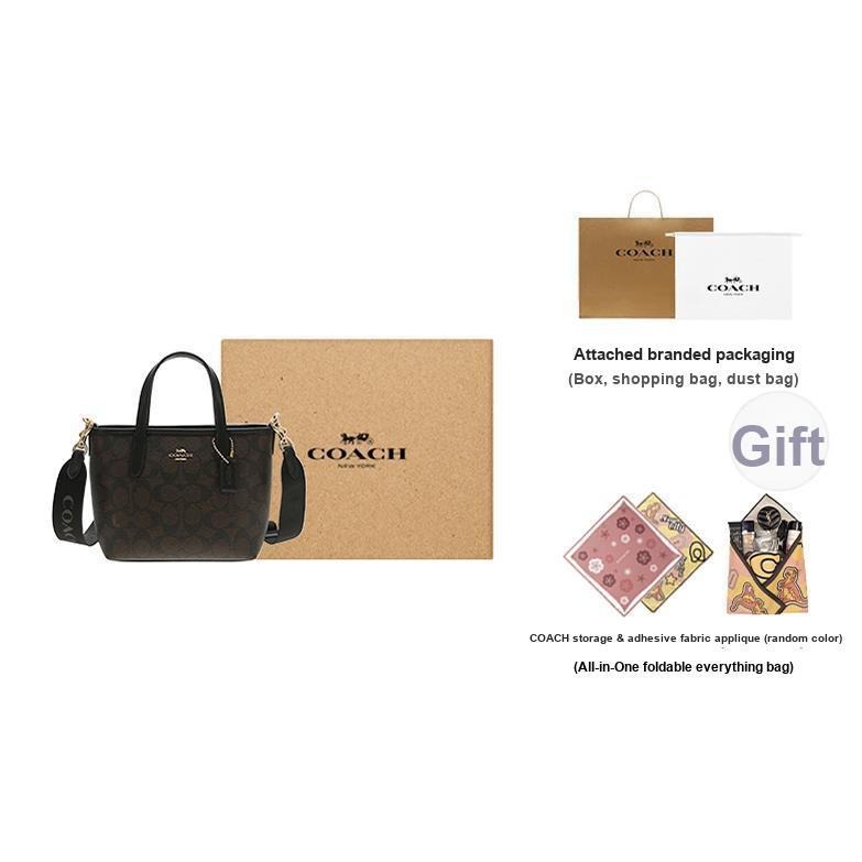 Coach Borsa Tote City 15 Marca Logo Tracolla Staccabile Donna Nera CW032-IMXAQ